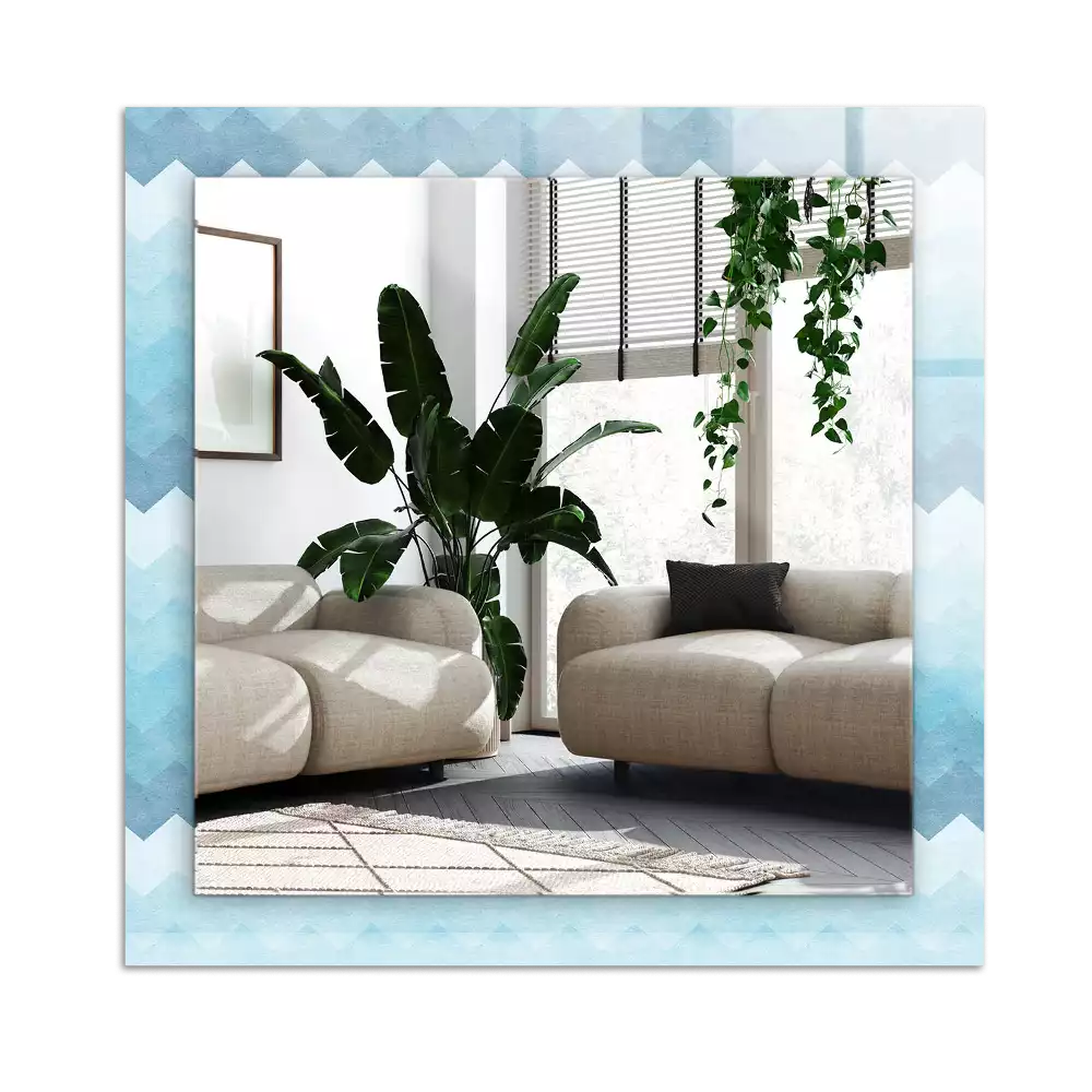 Decorațiuni perete cu oglindă Model zigzag cu gradient