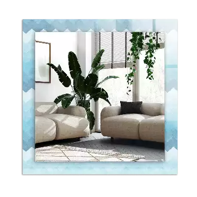 Decorațiuni perete cu oglindă Model zigzag cu gradient