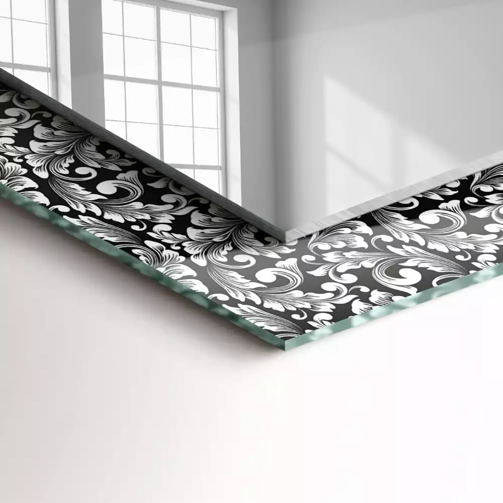 Oglindă imprimată Ornamente alb-negru