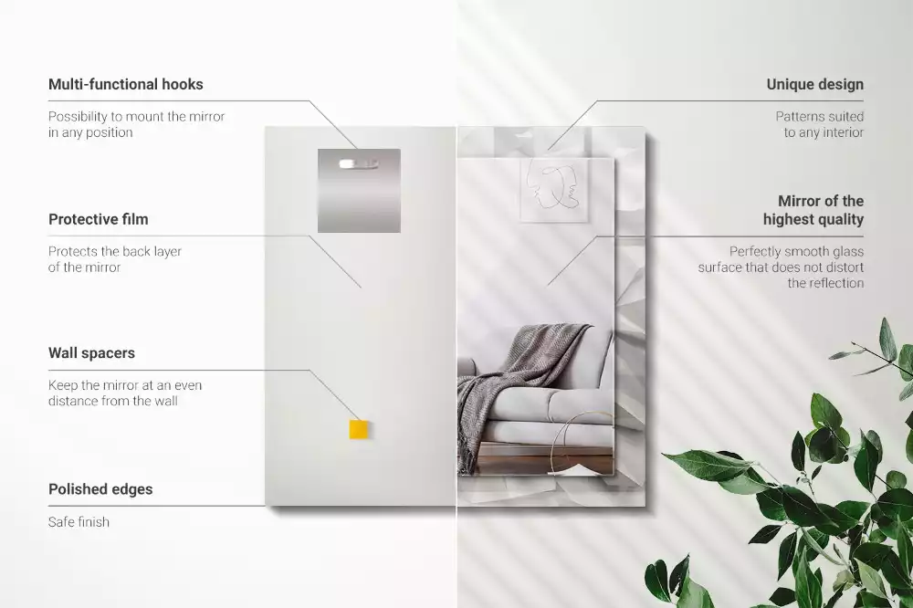 Decorațiuni de perete cu oglinzi Forme geometrice abstracte