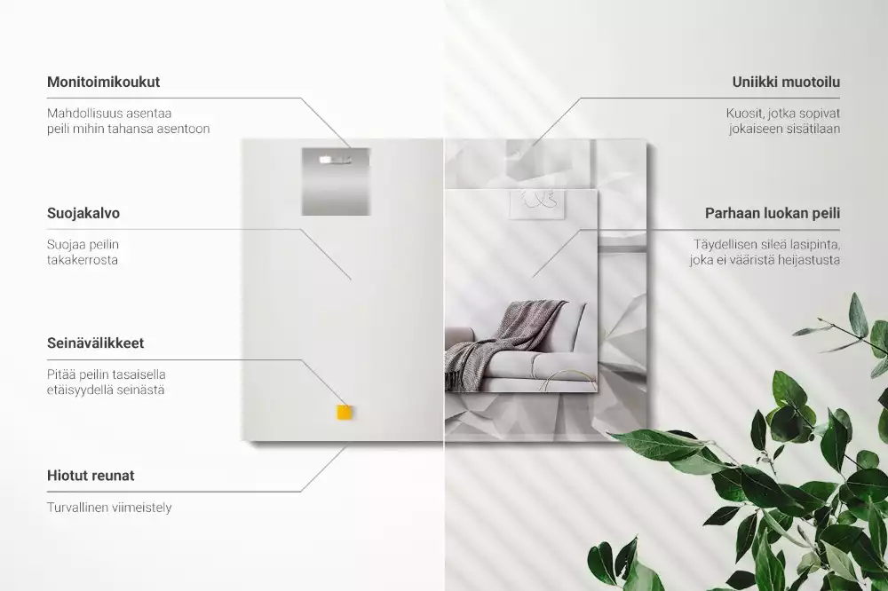 Decorațiuni de perete cu oglinzi Forme geometrice abstracte