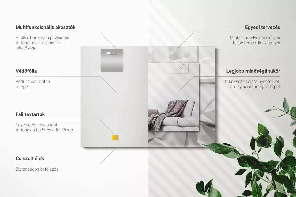 Decorațiuni de perete cu oglinzi Forme geometrice abstracte