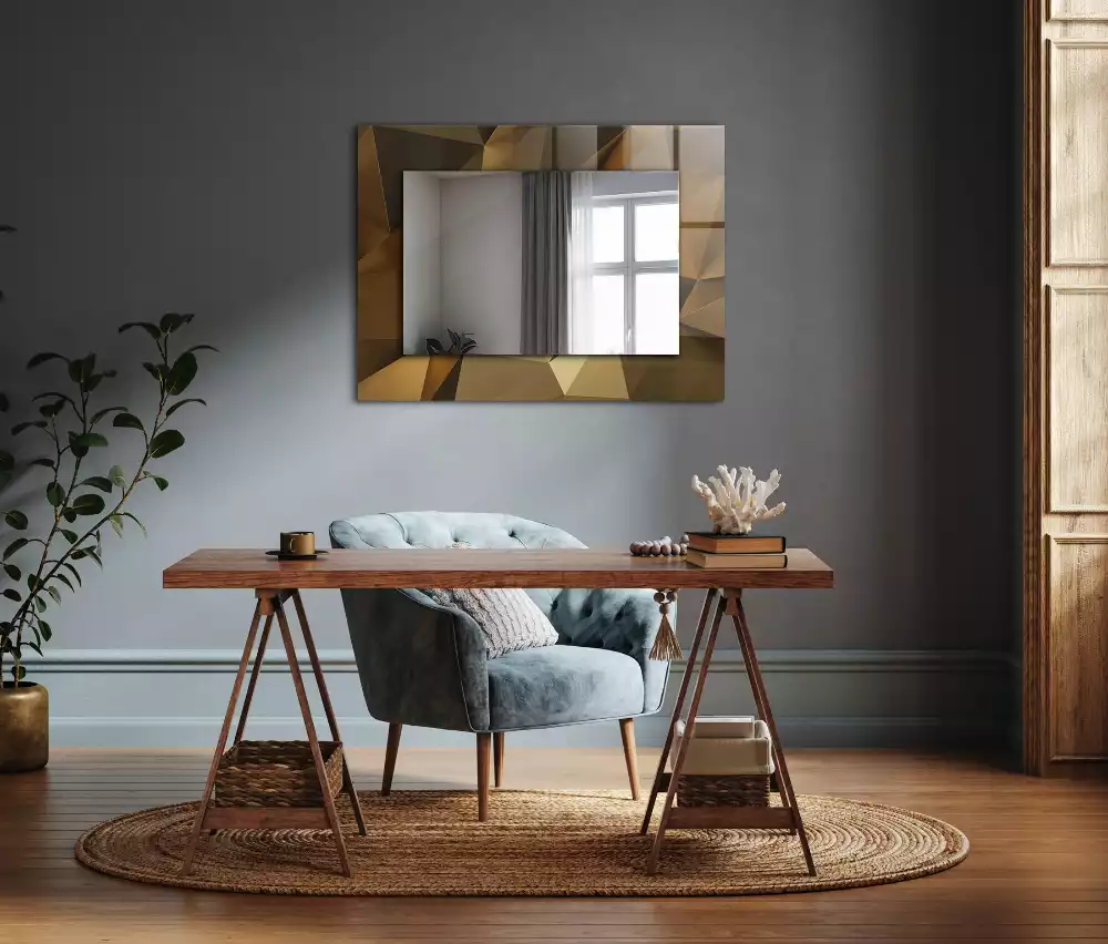 Decorațiuni perete cu oglindă Forme geometrice