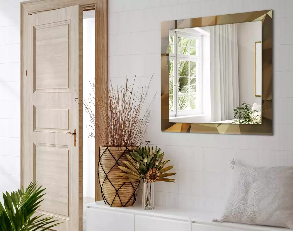 Decorațiuni perete cu oglindă Forme geometrice