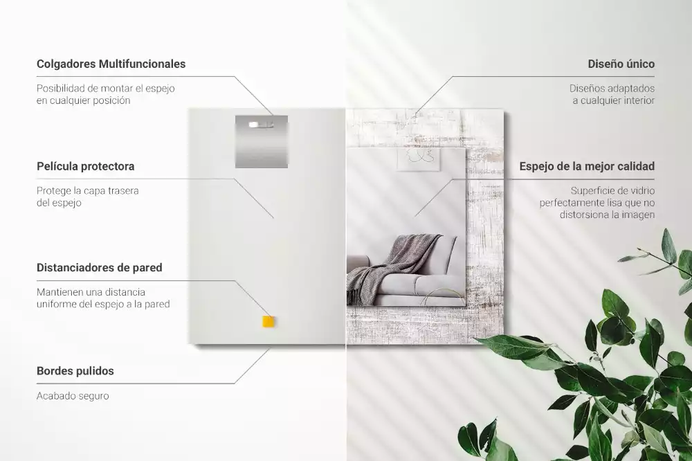 Oglindă imprimată Lemn vechi