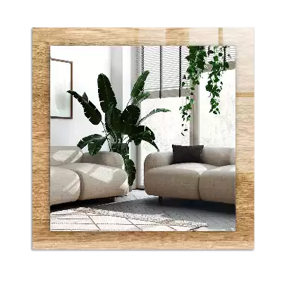 Decorațiuni perete cu oglindă Lemn texturat