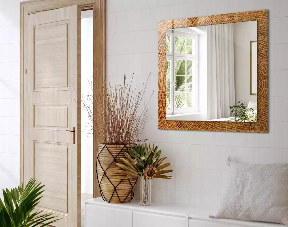 Decorațiuni de perete cu oglinzi Secțiune de trunchi inele