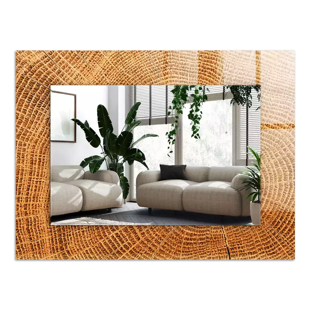 Decorațiuni de perete cu oglinzi Secțiune de trunchi inele