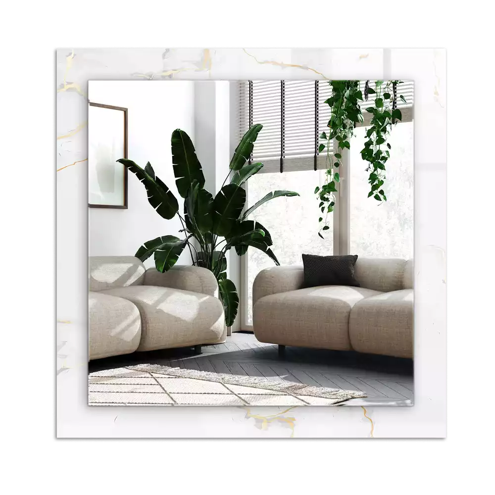 Decorațiuni de perete cu oglinzi Model marmură albă
