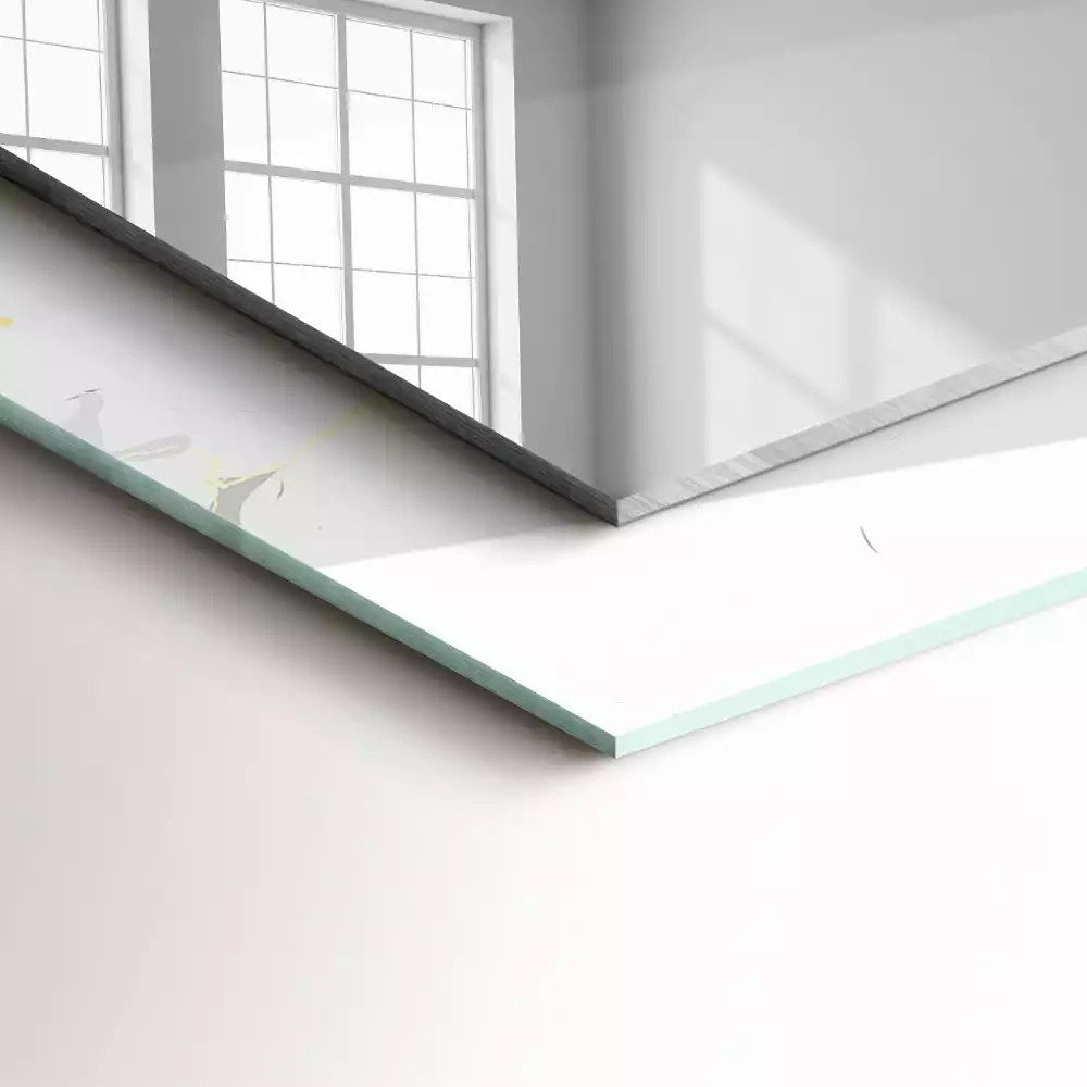 Decorațiuni de perete cu oglinzi Model marmură albă