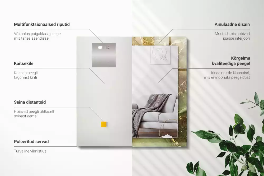 Decorațiuni perete cu oglindă Artă abstractă