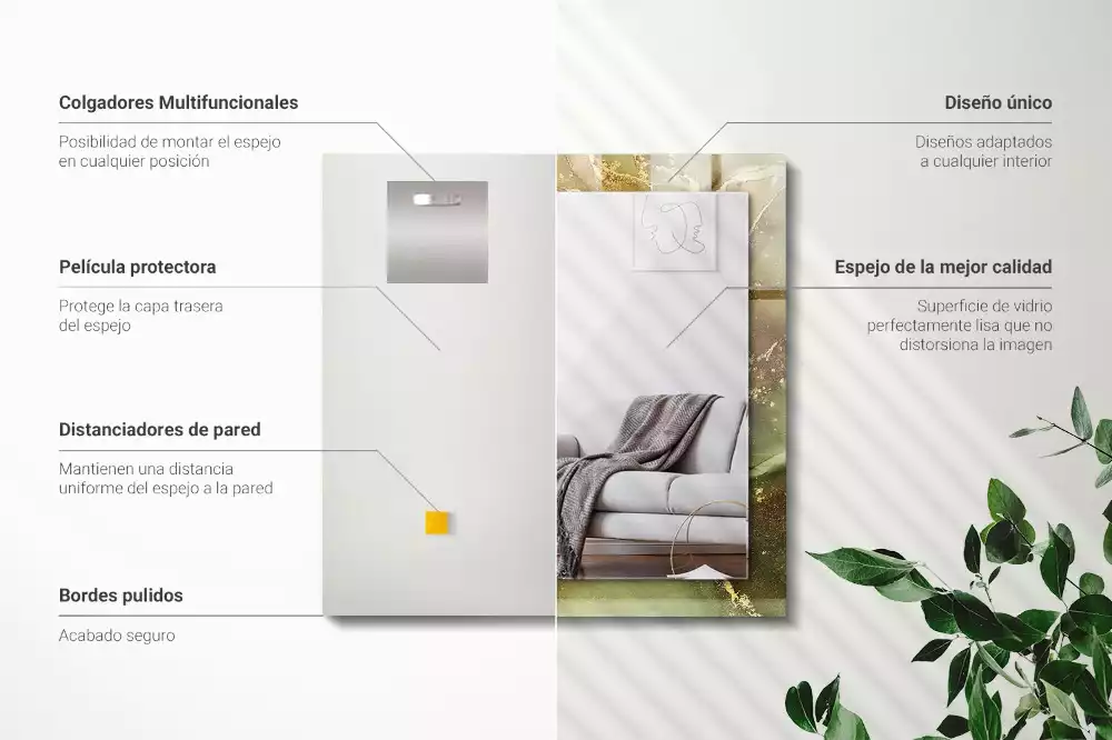 Decorațiuni perete cu oglindă Artă abstractă