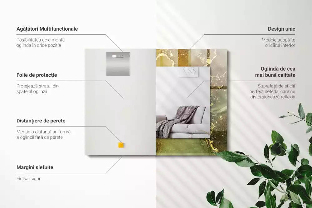 Decorațiuni perete cu oglindă Artă abstractă