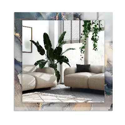 Decorațiuni de perete cu oglinzi Artă abstractă albastră