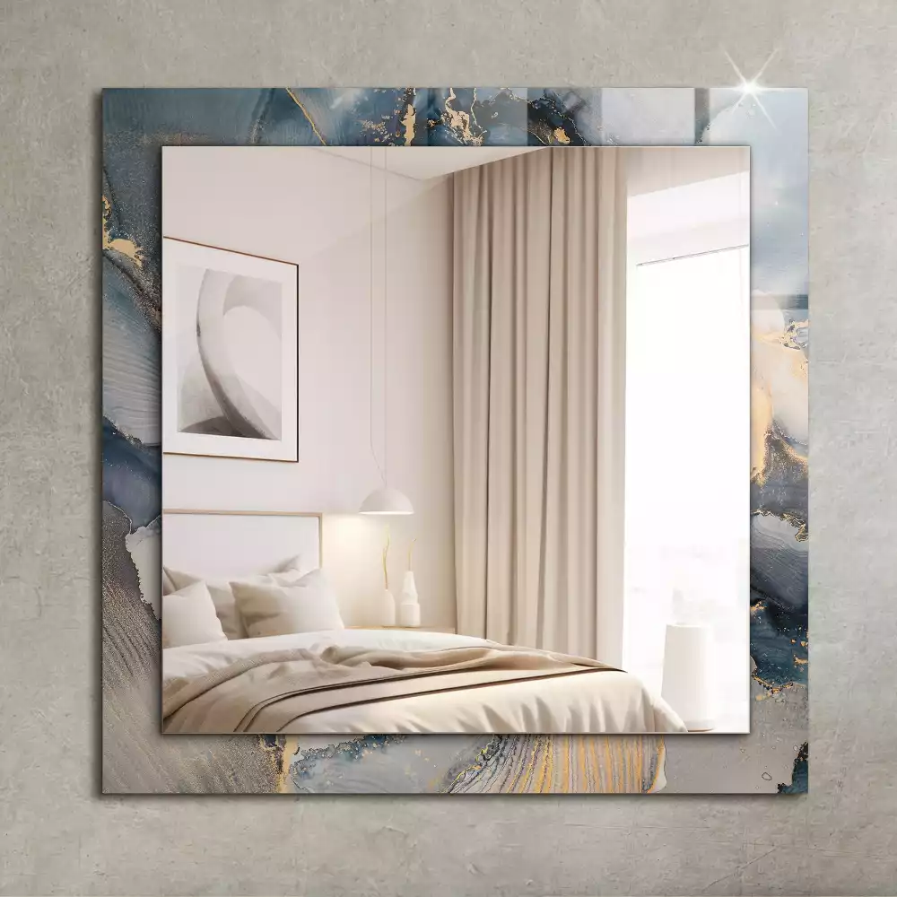 Decorațiuni de perete cu oglinzi Artă abstractă albastră