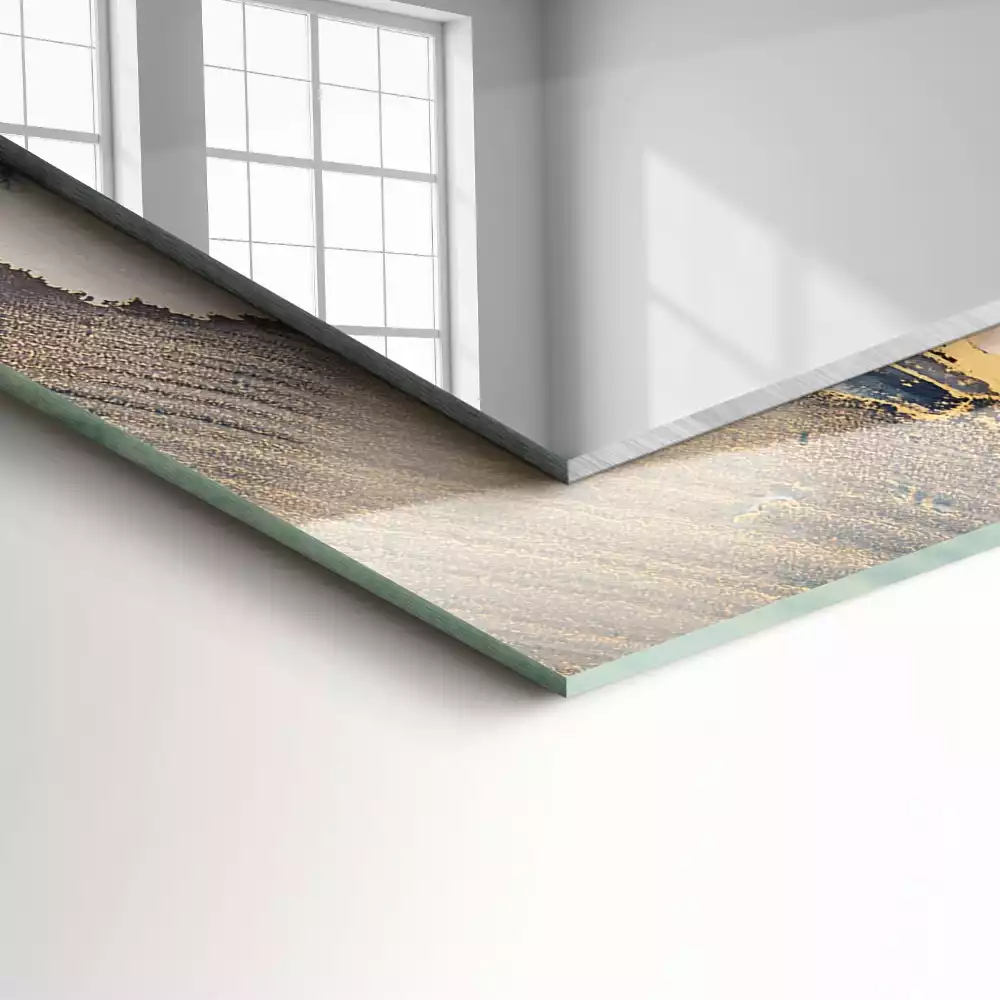 Decorațiuni de perete cu oglinzi Artă abstractă albastră