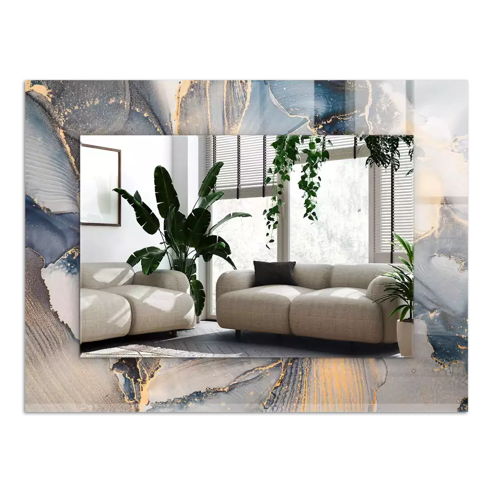 Decorațiuni de perete cu oglinzi Artă abstractă albastră