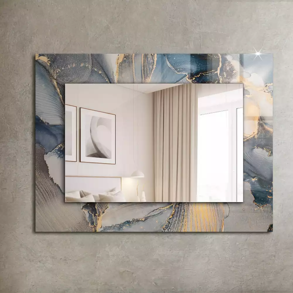 Decorațiuni de perete cu oglinzi Artă abstractă albastră