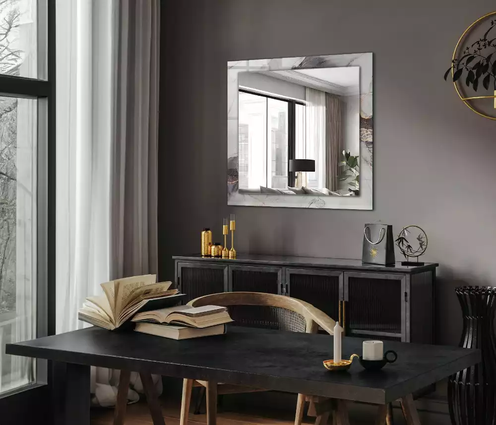 Decorațiuni perete cu oglindă Artă abstractă marmură