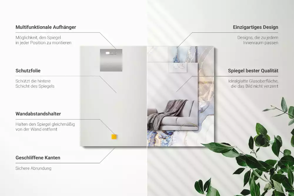 Oglindă imprimată Artă abstractă marmură