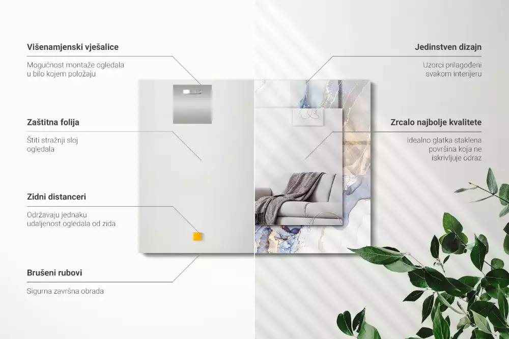 Oglindă imprimată Artă abstractă marmură