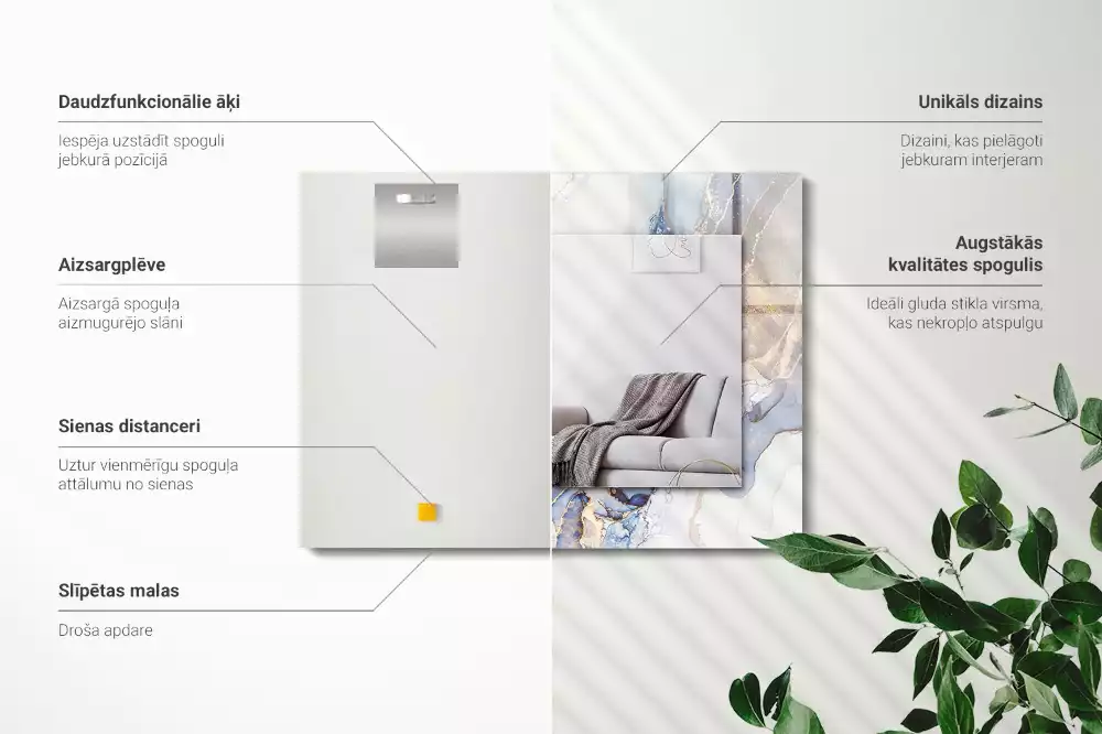 Oglindă imprimată Artă abstractă marmură