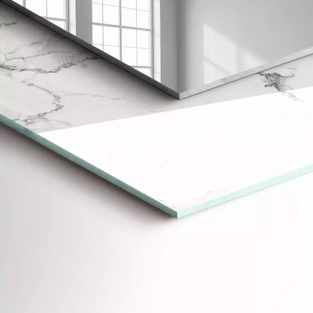 Decorațiuni de perete cu oglinzi Model de marmură albă