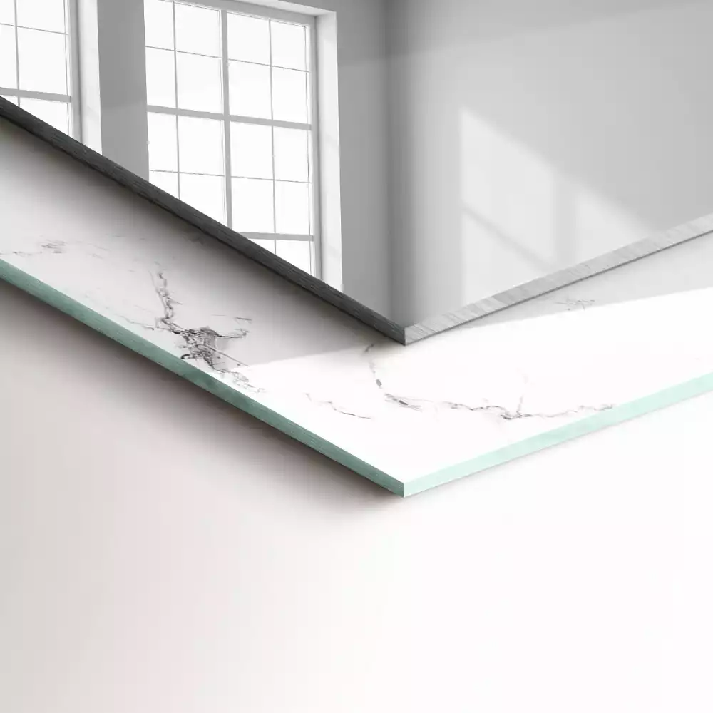 Decorațiuni de perete cu oglinzi Model de marmură albă