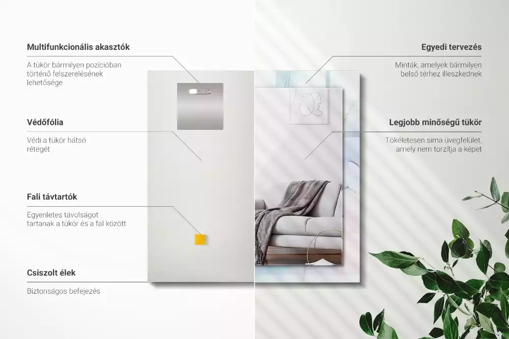 Oglindă imprimată Acuarelă abstractă