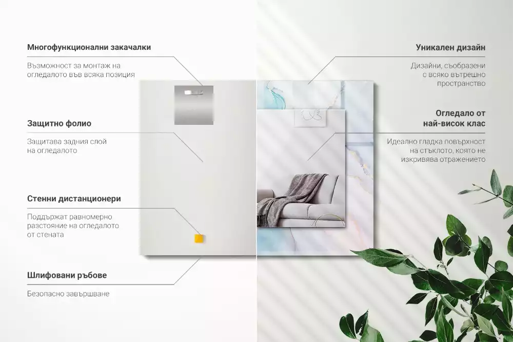 Oglindă imprimată Acuarelă abstractă