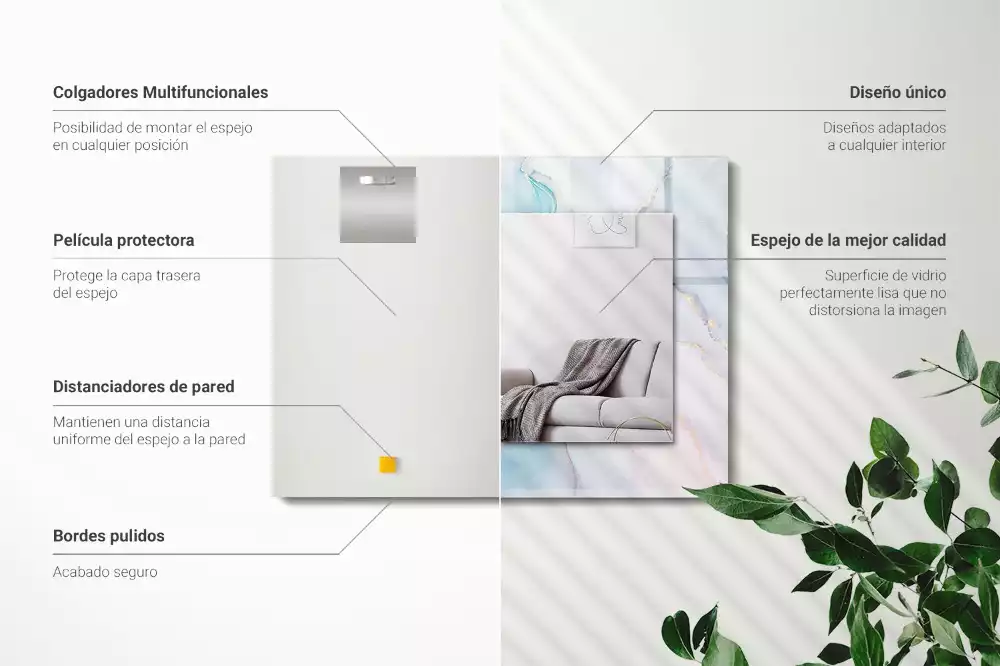 Oglindă imprimată Acuarelă abstractă