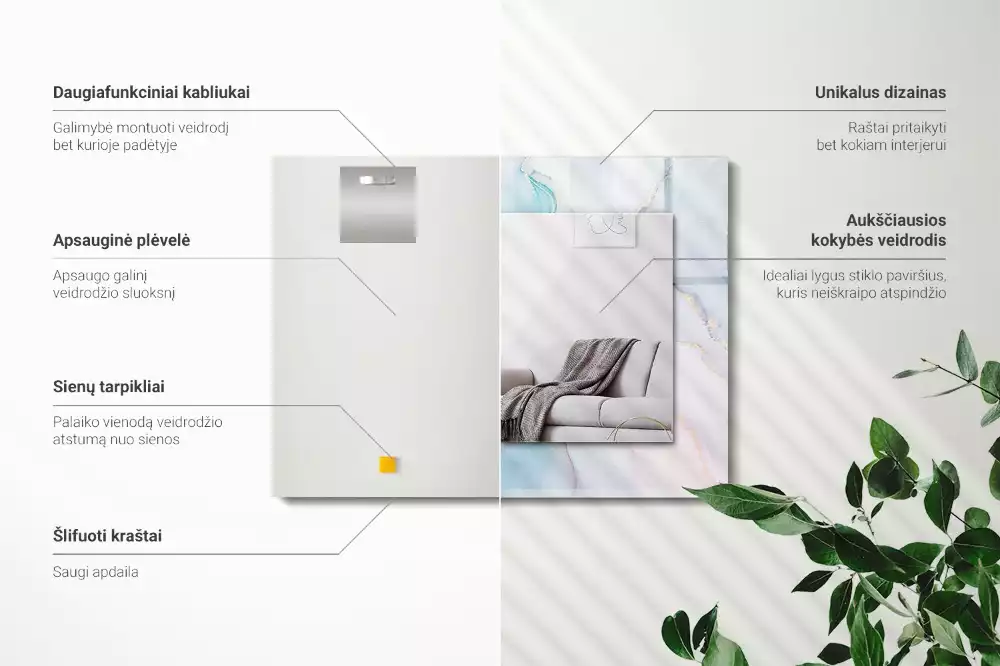 Oglindă imprimată Acuarelă abstractă