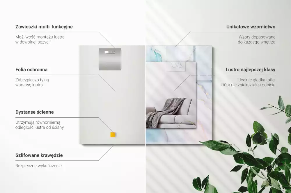 Oglindă imprimată Acuarelă abstractă