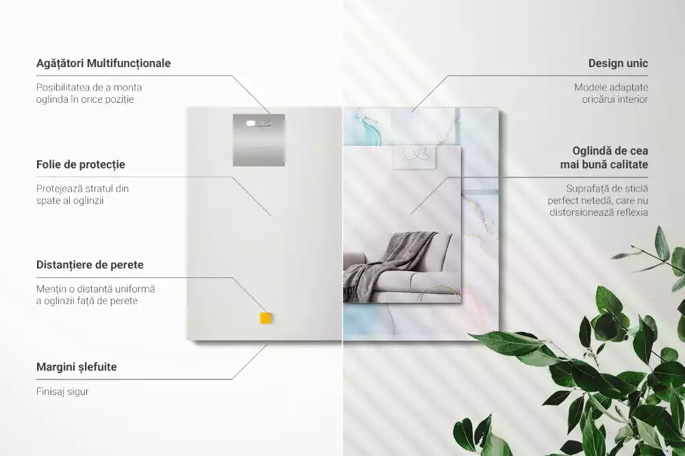 Oglindă imprimată Acuarelă abstractă