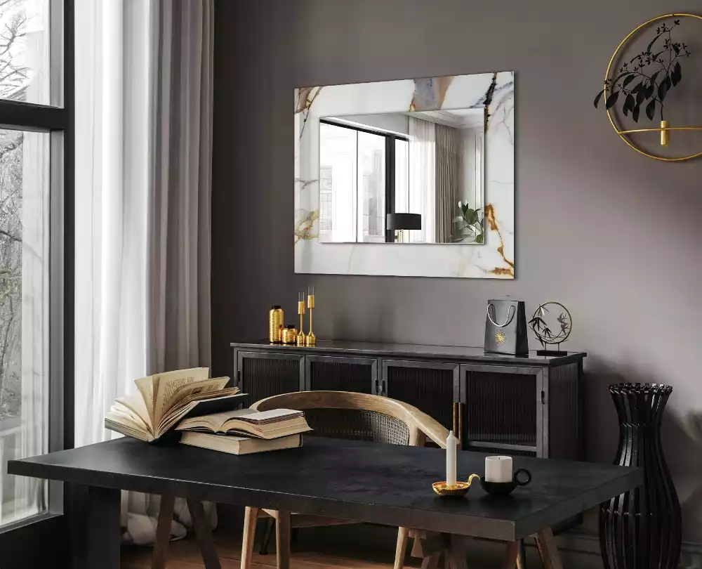 Decorațiuni perete cu oglindă Marmură cu vinișoare