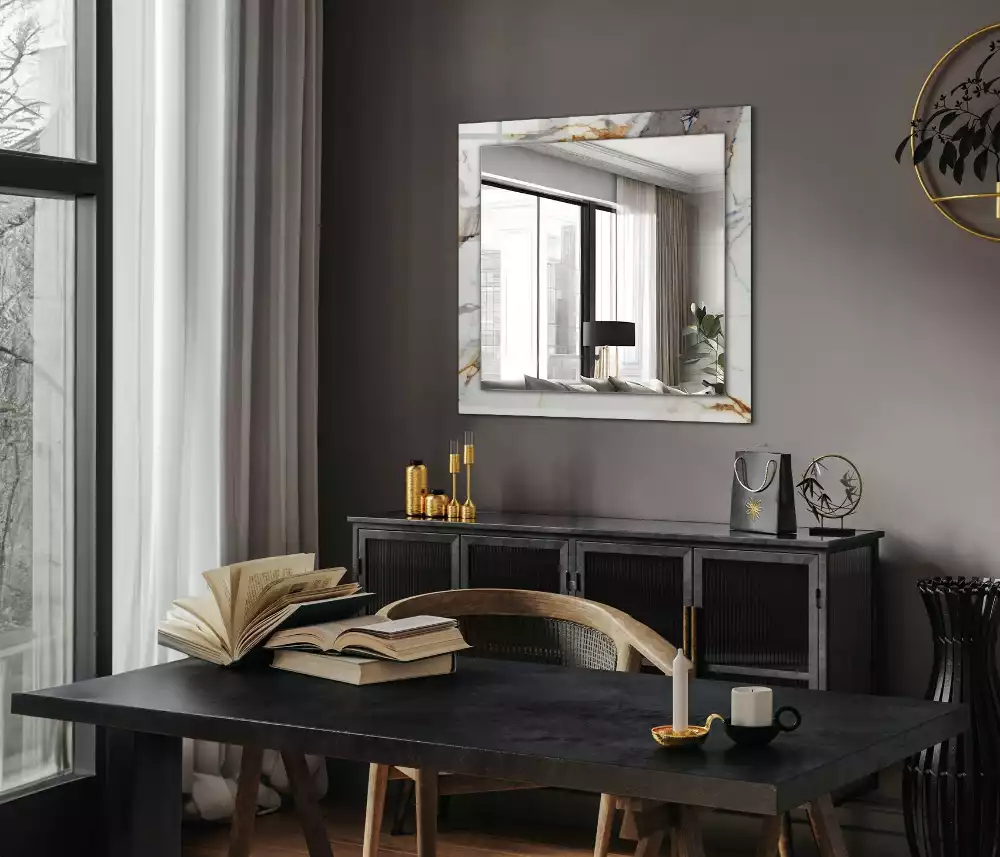 Decorațiuni perete cu oglindă Marmură cu vinișoare