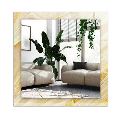 Oglindă imprimată Linii galbene abstracte