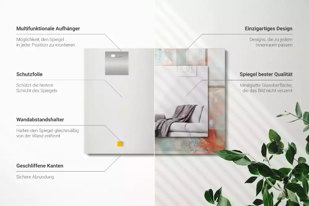 Oglindă imprimată Textură abstractă colorată