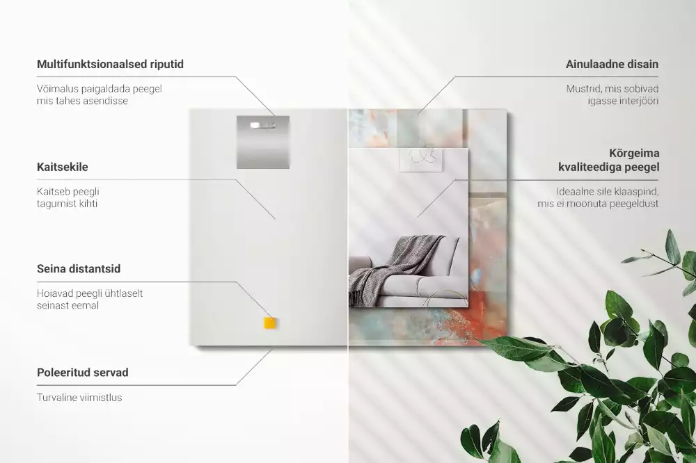 Oglindă imprimată Textură abstractă colorată