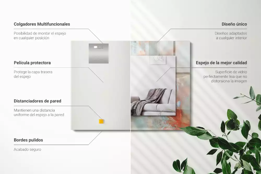 Oglindă imprimată Textură abstractă colorată