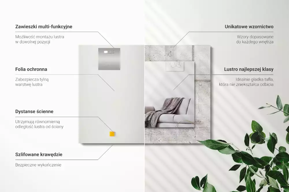 Decorațiuni de perete cu oglinzi Perete de beton crăpat