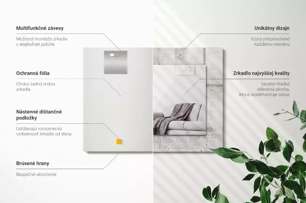 Decorațiuni de perete cu oglinzi Perete de beton crăpat