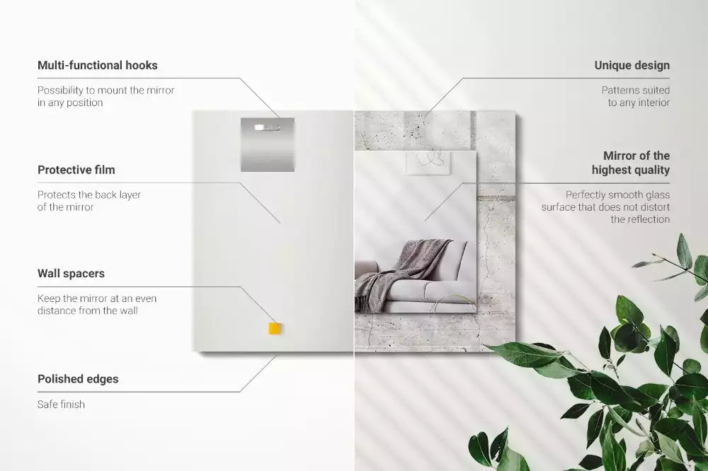 Decorațiuni de perete cu oglinzi Perete de beton crăpat