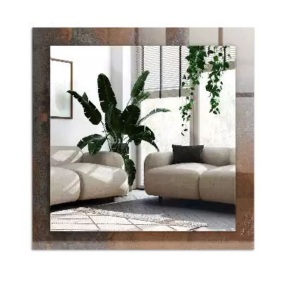 Decorațiuni de perete cu oglinzi Rugină metalică la modă