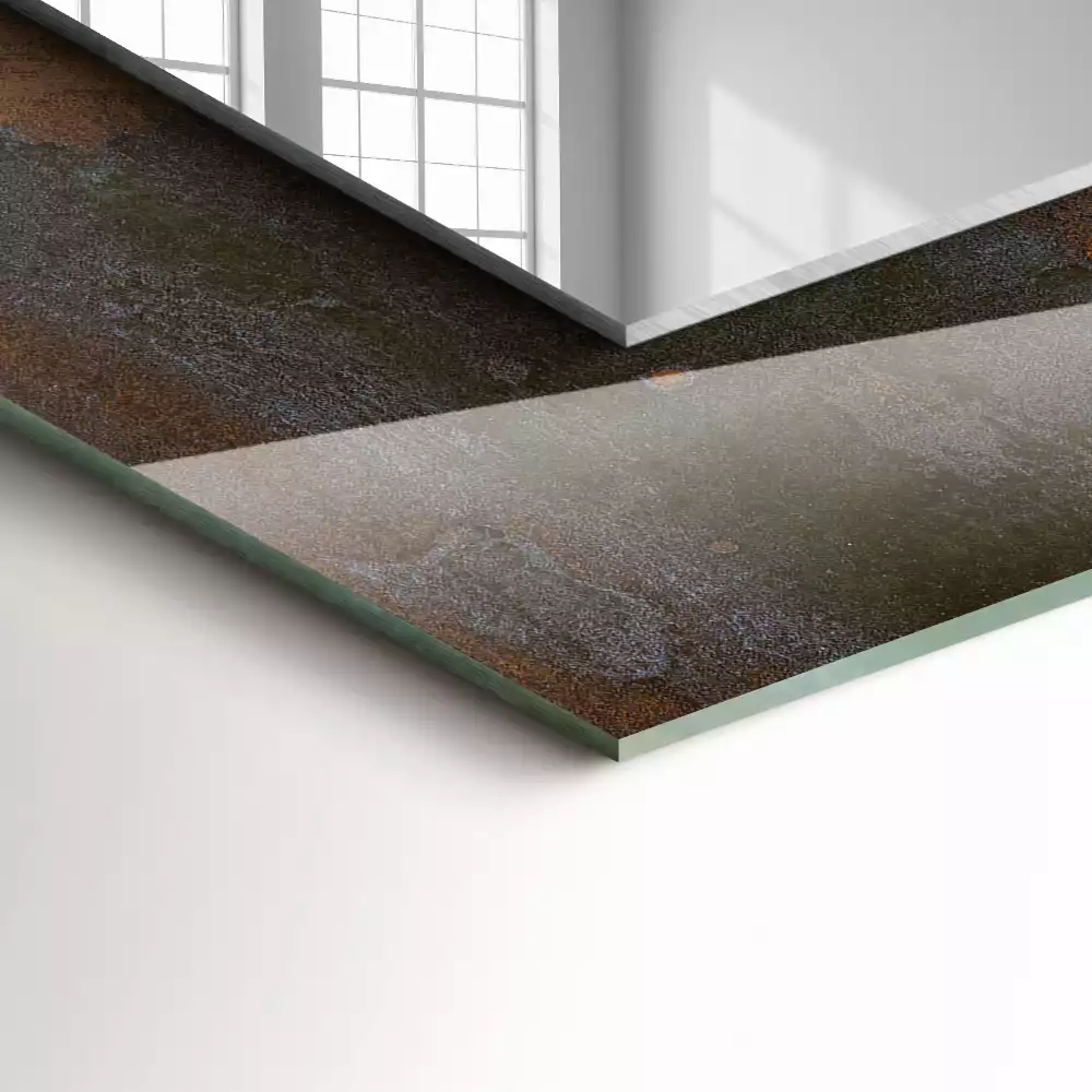 Decorațiuni de perete cu oglinzi Rugină metalică la modă