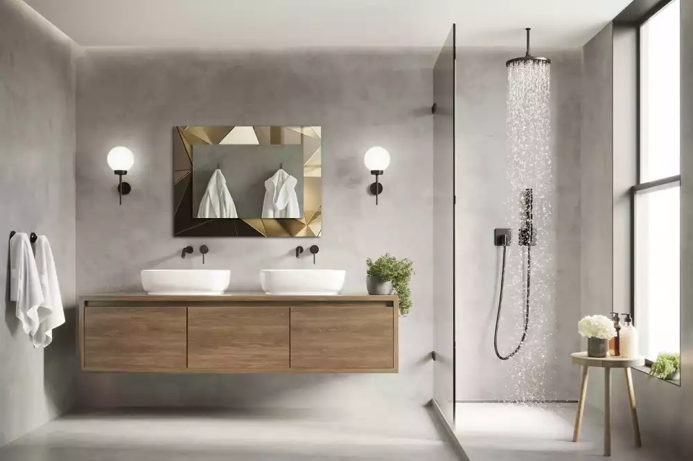 Decorațiuni perete cu oglindă Forme geometrice