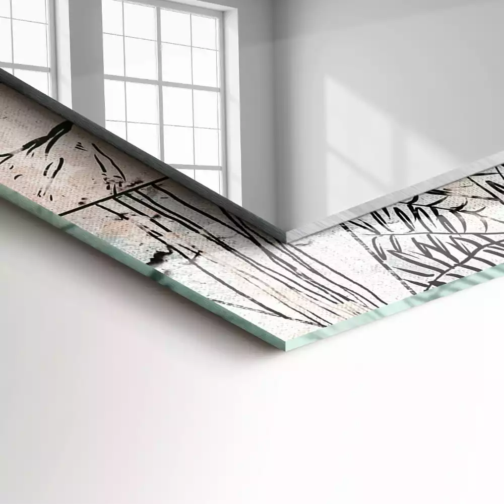 Oglindă imprimată Cerb vulpe plante