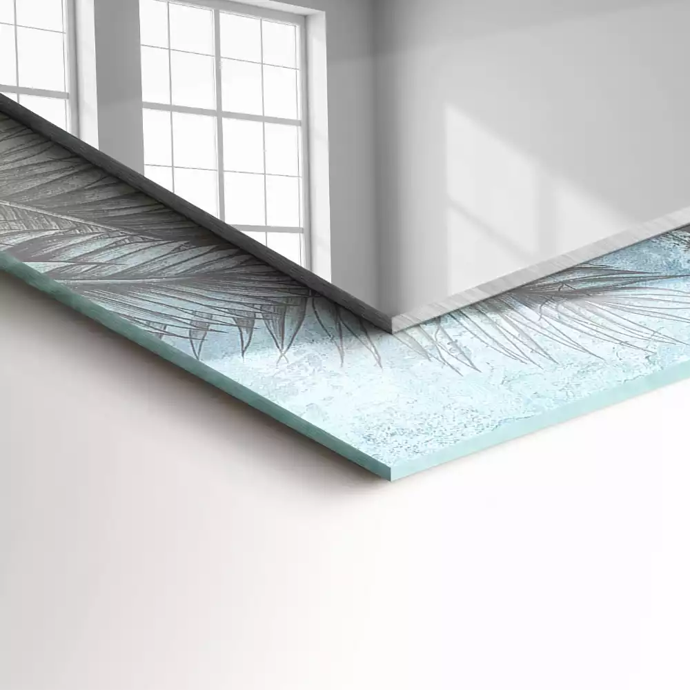 Decorațiuni de perete cu oglinzi Plante pastelate