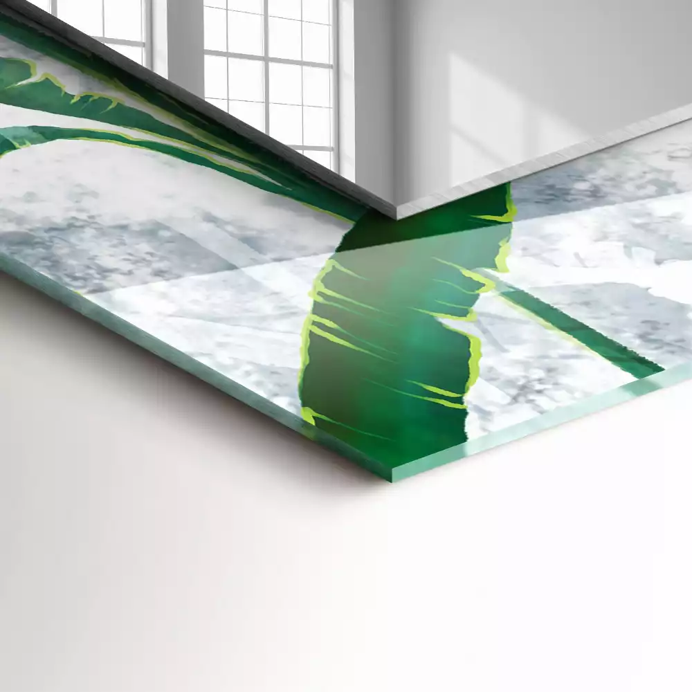 Decorațiuni de perete cu oglinzi Frunze verzi plante