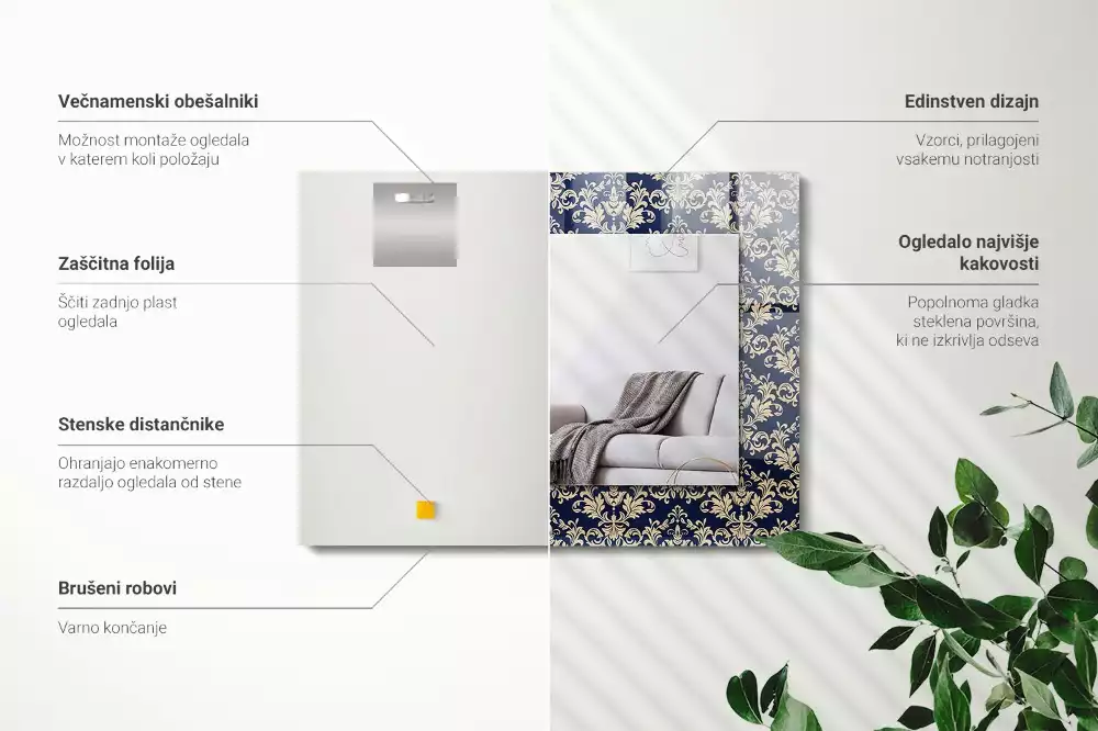 Decorațiuni perete cu oglindă Model victorian tapet